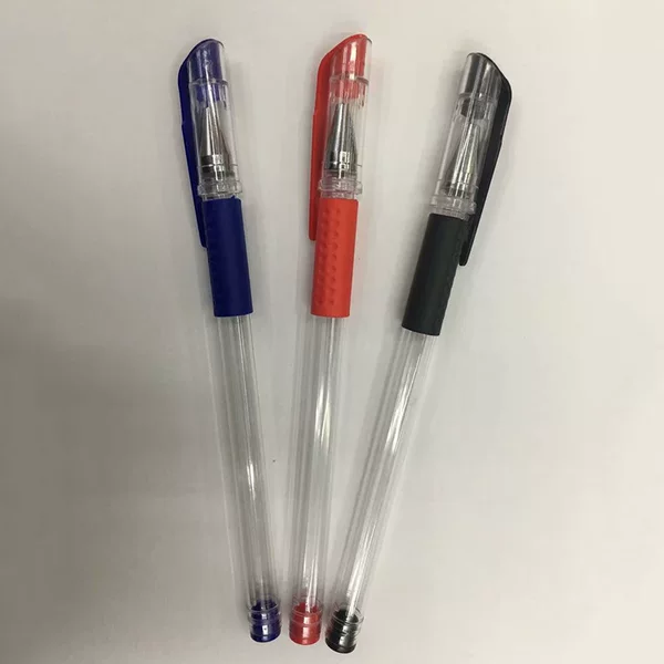 Factory direct European standard empty pole pen gel pen black red blue student office writing signature pen