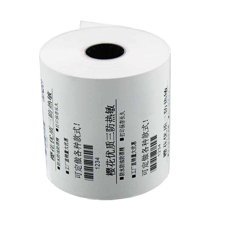 Flor de cerezo fábrica 80*80 caja registradora térmica catering supermercado Banco recibo papel 60 rollos de suministro directo de fábrica