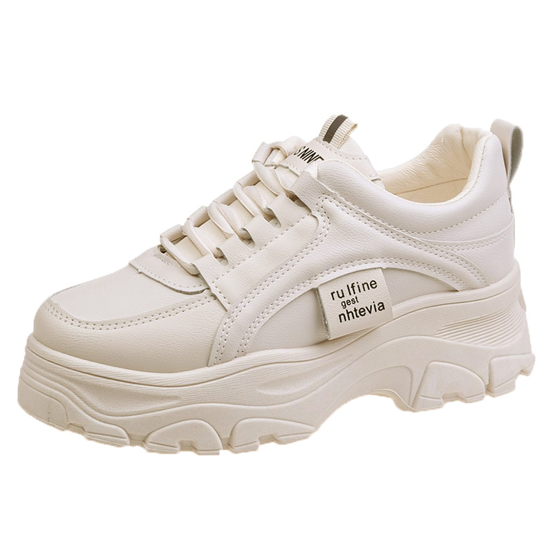 2025 Spring New Korean Style Dad Shoes for Female Students, Internet Celebrity Sneakers, Women's Casual Thick-Soled Height-Increasing Shoes 1A02