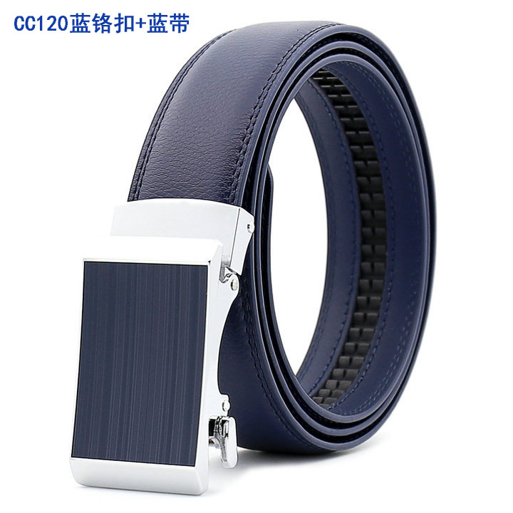 CC120 blue chromium buckle+blue belt