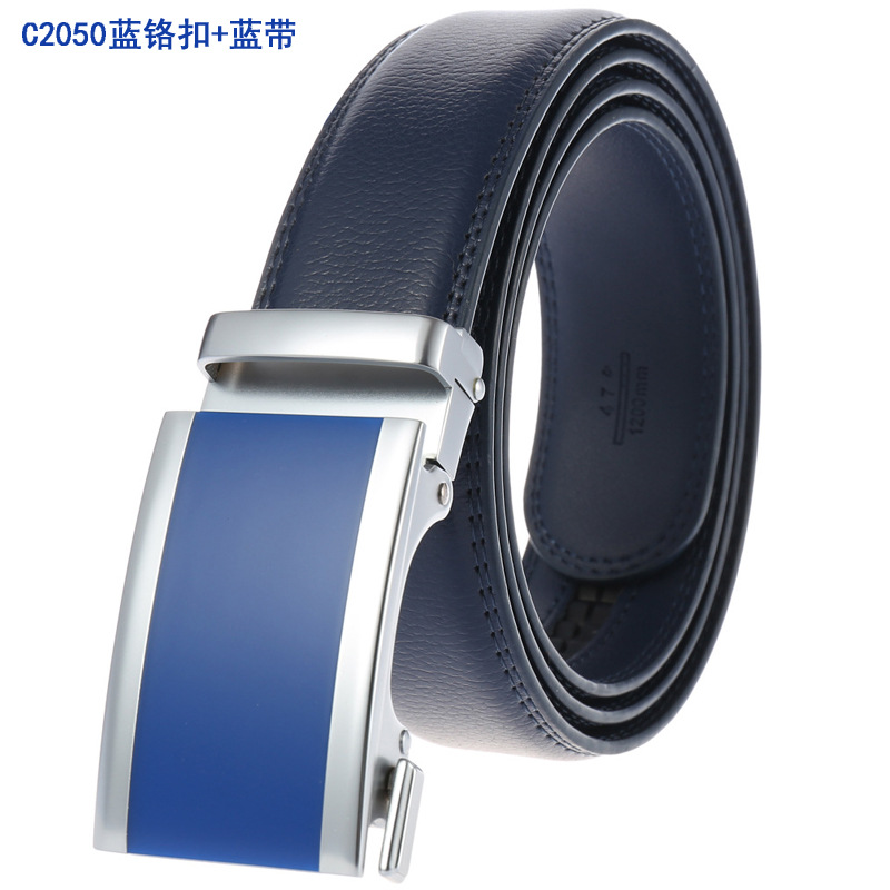C2050 blue chromium buckle+blue belt
