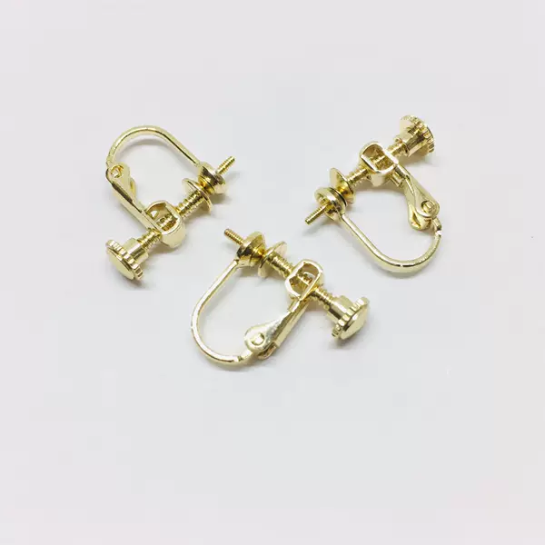 Color-Preserving 14K Gold-Plated Ear Clips, Non-Pierced Earrings, Jewelry Accessories, DIY Screw Tray Materials, Versatile and Fashionable for Commuting