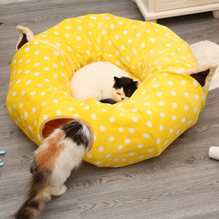 猫の巣猫トンネルおもちゃ卸売折りたたみ猫通路ローリングトトロ猫の巣猫ベッドペットのおもちゃペットの巣