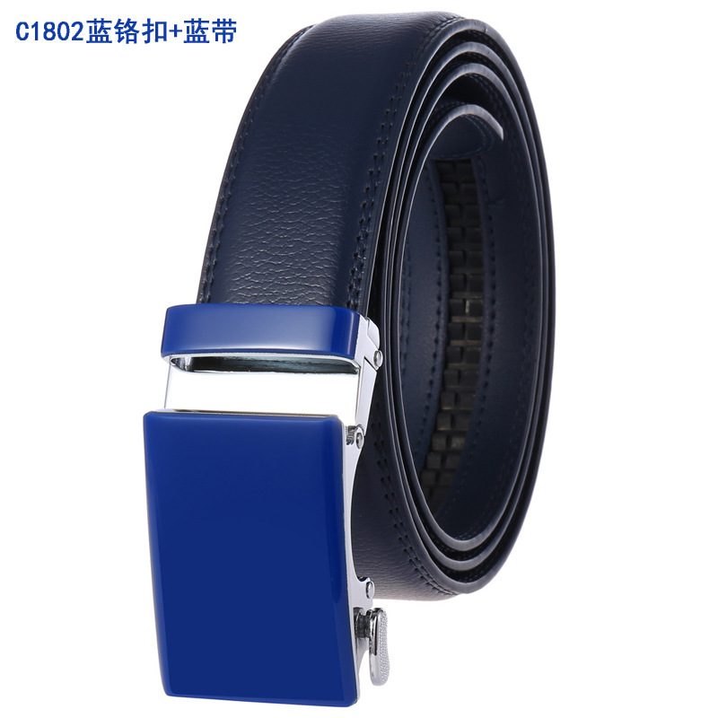 C1802 blue chromium buckle+blue belt