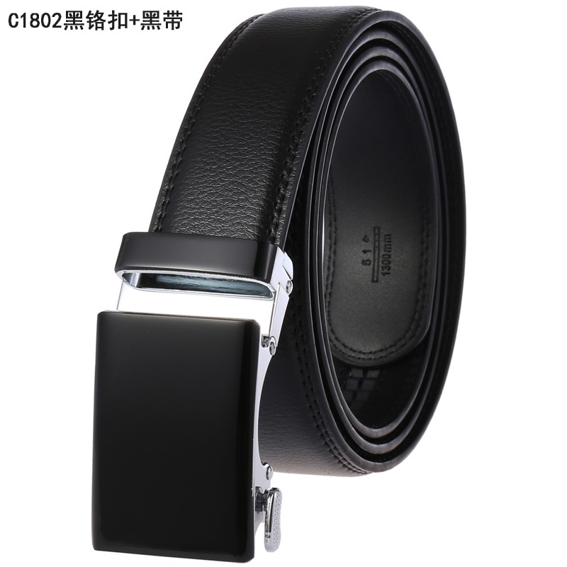 C1802 black chromium buckle+black belt
