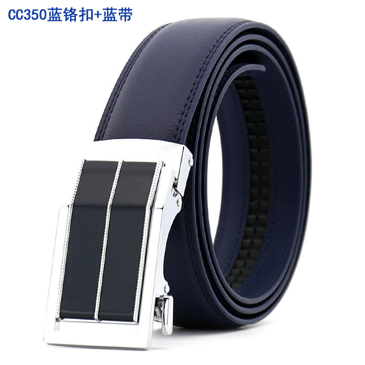 CC350 blue chromium buckle+blue belt