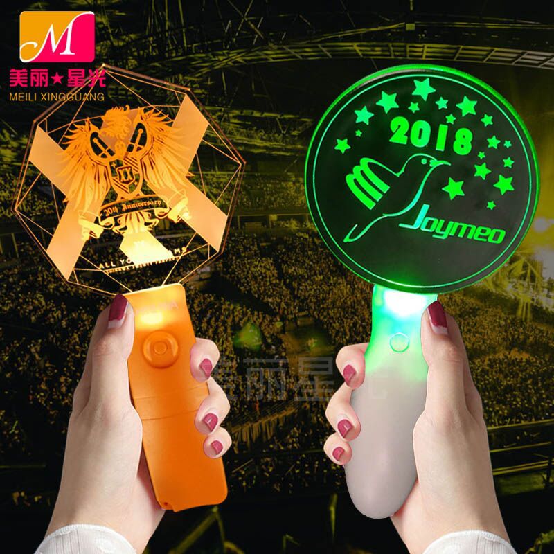 Fabricante al por mayor de acrílico led barra luminosa estrella concierto personalidad acrílico creativo soporte luz de mano luminosa