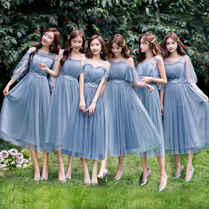 In-Stock Bridesmaid Dresses for Women 2026 New Style Mid-Length Slimming Fairy-Like Elegant Evening Dresses for Sisters Group Hosting Performances In-Stock Bridesmaid Dresses for Women 2026 New Style Mid-Length Slimming Fairy-Like Elegant Evening Dresses for Sisters Group Hosting Performances