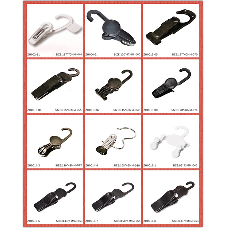 Plastic Curtain clip multi-purpose plastic household storage clip with ring plastic curtain clip iron hook metal clip iron clip