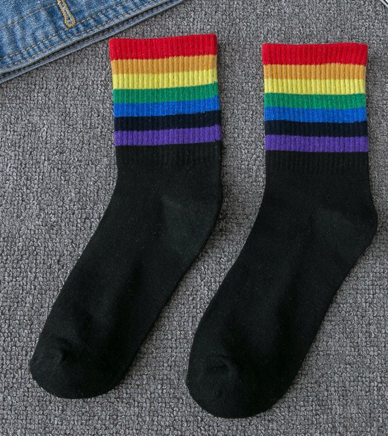 Black, rainbow
