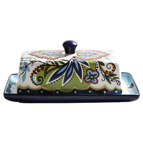 European and American creative ceramic butter box European tableware with lid butter plate snack dish butter dish cheese box storage