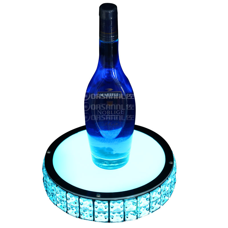 Zuoshang KTV salón de baile atmósfera vino titular de vino de Cristal Champagne estante del vino extranjero titular de vino espectáculo nocturno Barra de LED emisor de Luz titular de vino