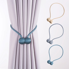 Simple golden earphone curtain magnetic buckle Pearl magnetic curtain rope tie No punching curtain rope hook