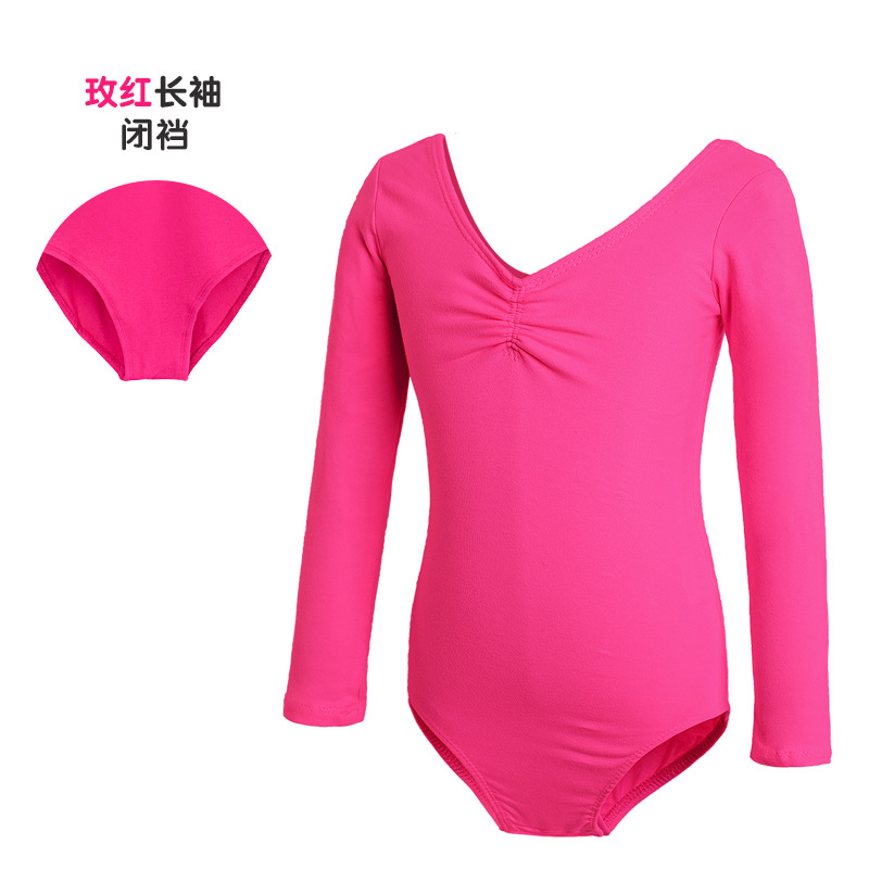 Trajes de baile para niños Trajes de entrenamiento para niñas de verano Trajes de ballet de manga corta Trajes de baile de una pieza para exámenes de danza china