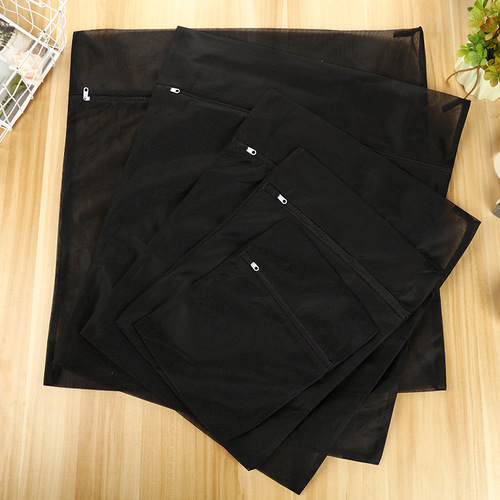 Factory Supply Machine Washable Thick Black Laundry Bag Amazon Laundry Mesh Bag Set Zipper Wholesale