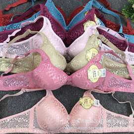 跨境大码文胸大胸显小内衣女士妈妈薄款无钢圈聚拢调整型无磁胸罩