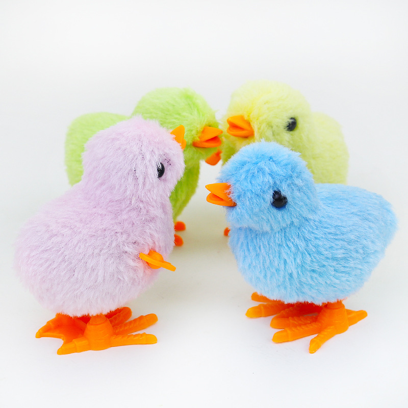 Spring chicken high imitation winding plush chicken toy stall hot selling jumping chicken children hot selling toys wholesale