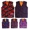 Demi-season double-sided vest, velvet cardigan, tank top, jacket, for middle age, wholesale