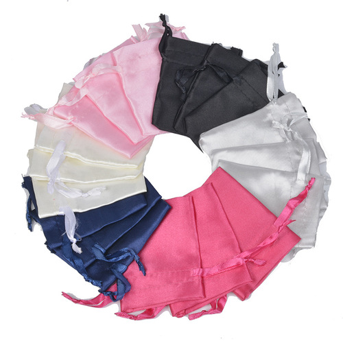 Satin bag drawstring drawstring jewelry bag party cosmetics packaging satin Christmas gift bag