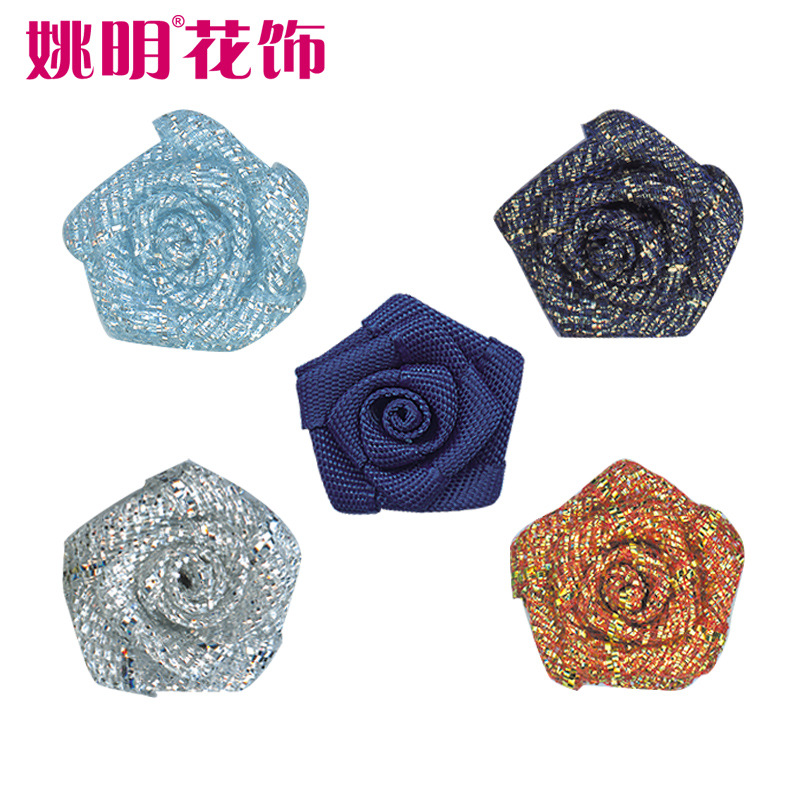 Yao Ming cinta flor un color 200 unidades por paquete ropa interior cinta pequeña flor 1,5 cm DIY cinta Rosa flor cabeza