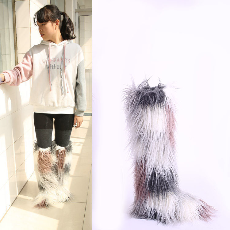 Women's Shoes Boots Plus Velvet Women's Fur Boots Winter New Style Over The Knee Snow Boots Women Winter_voghion.com