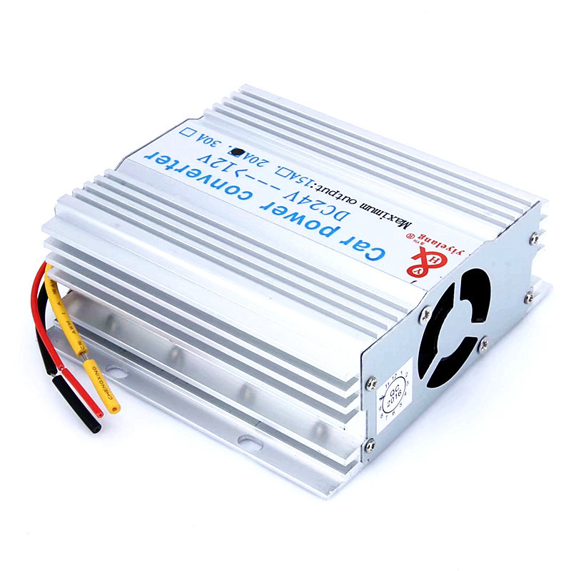 批发汽车降压器24V转12V汽车电源转换器20A可定产