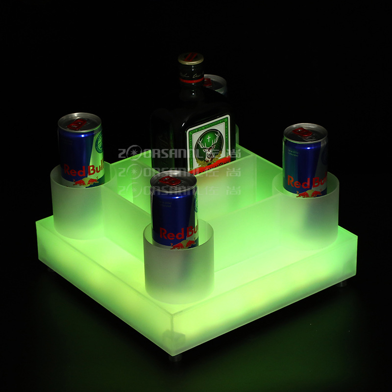 Zuo Shang Yege cabeza de ciervo vino extranjero emisor de luz base bar espectáculo nocturno Red Bull bandeja de vino estante de vino Yege soporte de vino estante de vino