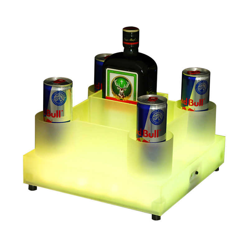 Zuo Shang Yege cabeza de ciervo vino extranjero emisor de luz base bar espectáculo nocturno Red Bull bandeja de vino estante de vino Yege soporte de vino estante de vino