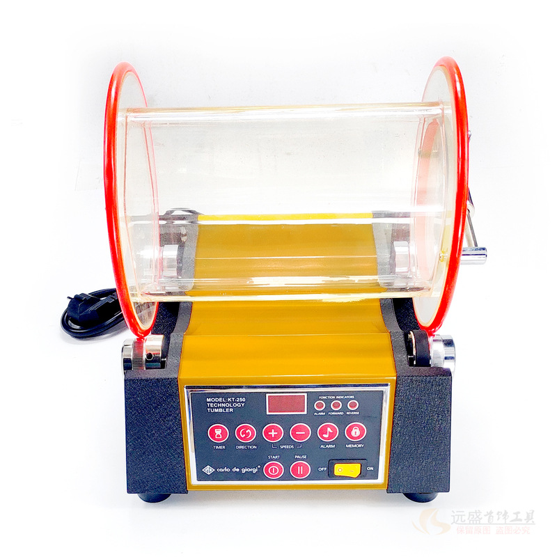 KT250数显滚桶抛光机 滚筒抛光机 电子滚动抛光机 金银首饰抛光机