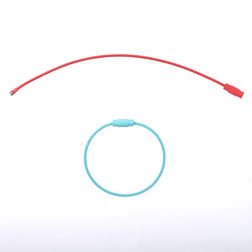 Creative colorful painted wire rope car key ring keychain DIY accessories multi-functional wire pendant