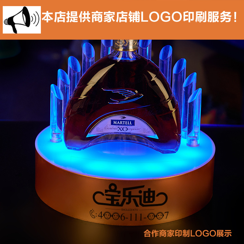 Zuoshang luminoso asiento del vino champán creativo asiento del vino estante de cóctel vino extranjero Buda mano colorida bandeja de vino logotipo personalizado