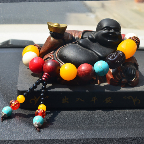 Car pendant, bodhi seed, safety gear, Buddhist beads, car hanging accessories, car interior bracelet jewelry, one piece drop shipping