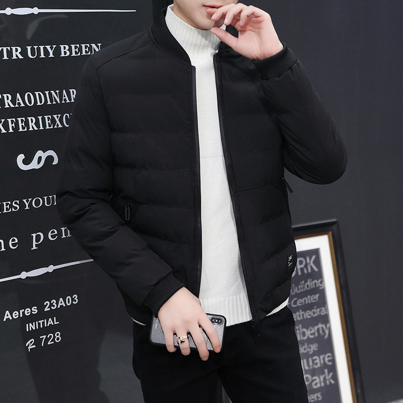 Abrigo acolchado de algodón de invierno transfronterizo hombres y adolescentes coreano casual collar de pie Abrigo acolchado de algodón cálido engrosado abrigo de algodón acolchado fabricante
