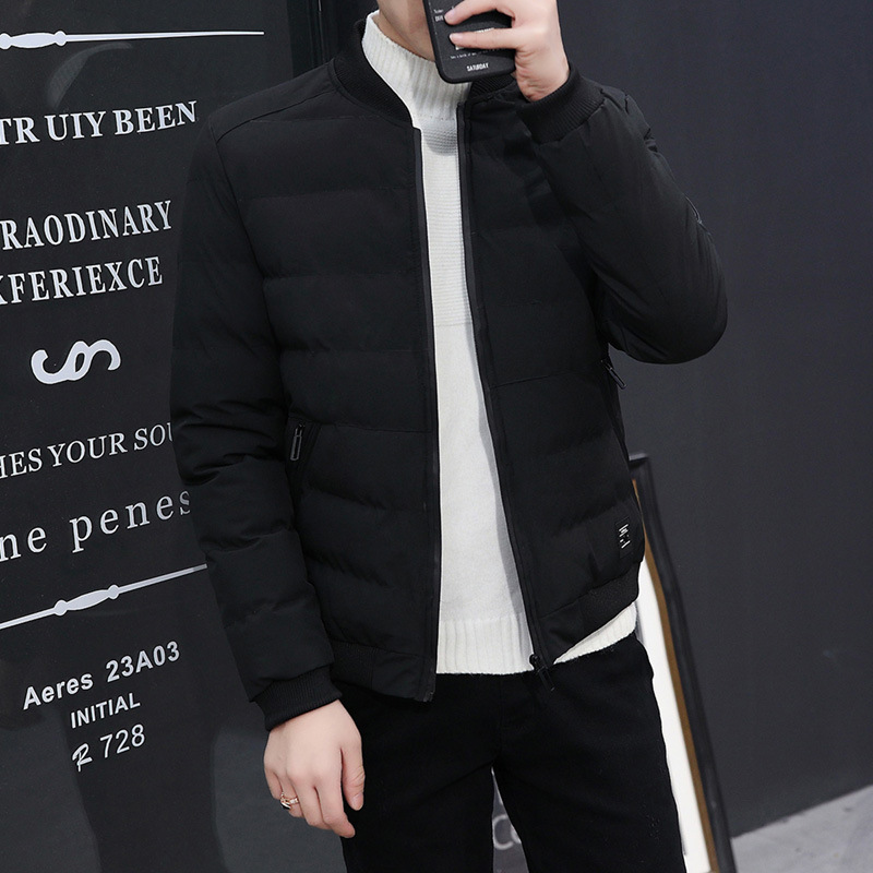 Abrigo acolchado de algodón de invierno transfronterizo hombres y adolescentes coreano casual collar de pie Abrigo acolchado de algodón cálido engrosado abrigo de algodón acolchado fabricante