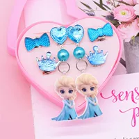 Детский зажим для ушей без пирсинга, детская серия Princess, зажим для ушей из смолы, женское сокровище, поддельные серьги, оптовая продажа с фабрики