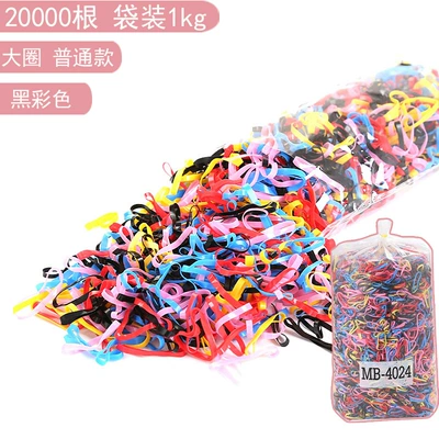 high elastic disposable rubber band Black: Saç üçün rezinlər - ordinary-large-circle-black-color-20000-pieces-10kg
