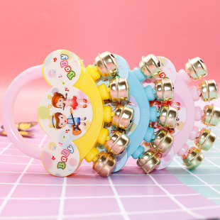 Cartoon baby rattle toy rattle bell metal bell crisp bell sound five finger rattle wholesale