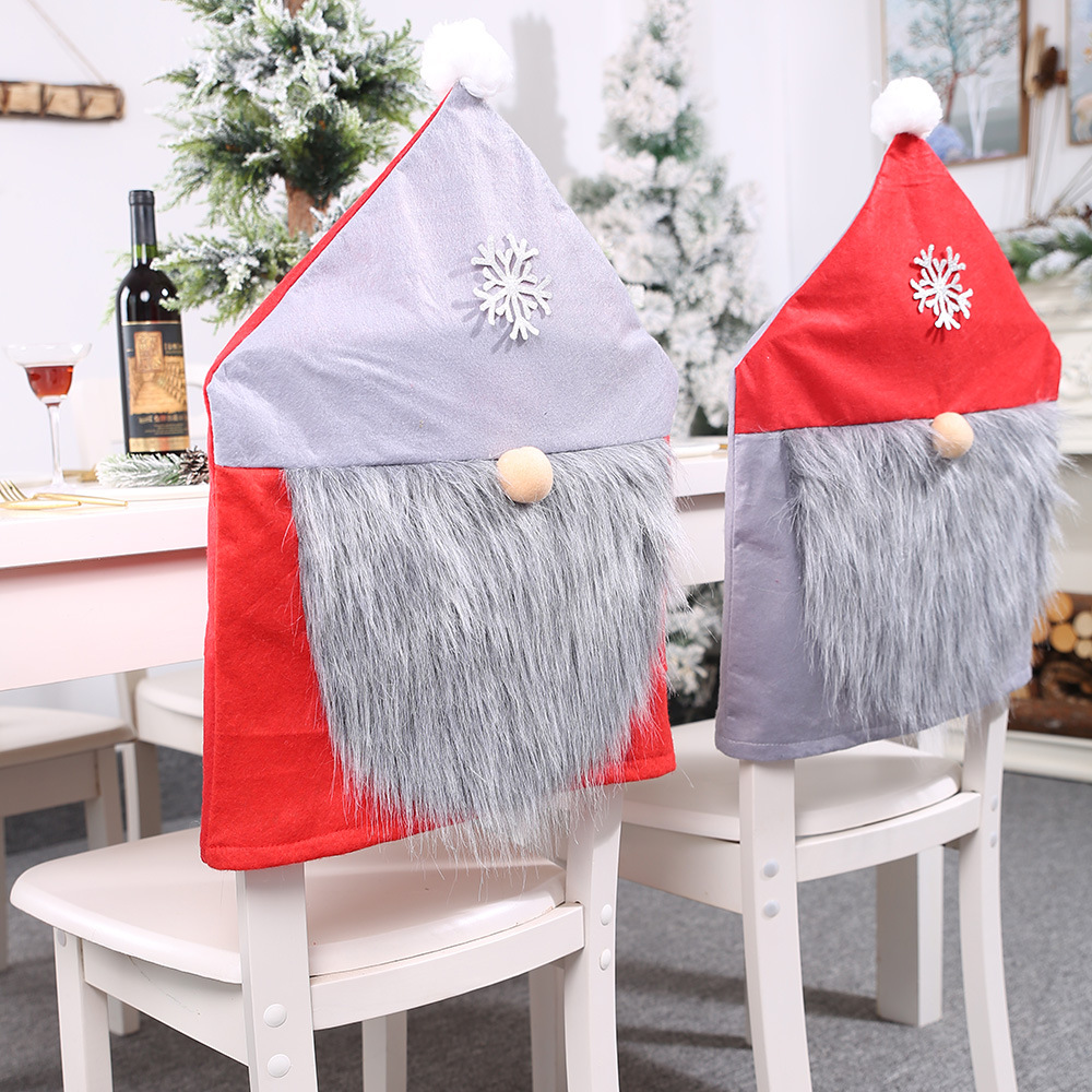 Weihnachten neue Nordic Rot grau stuhl abdeckung für die ältere menschen Weihnachten dekorative lieferungen hocker abdeckung für die ältere stuhl abdeckung_voghion.com