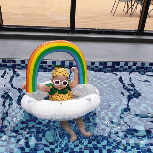Supply ins Internet celebrity thickened children's sequin rainbow cloud seat infant swimming ring baby seat ring