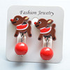 Cartoon children's ear clips, earrings with tassels, decorations for beloved, wholesale, no pierced ears, children's clothing