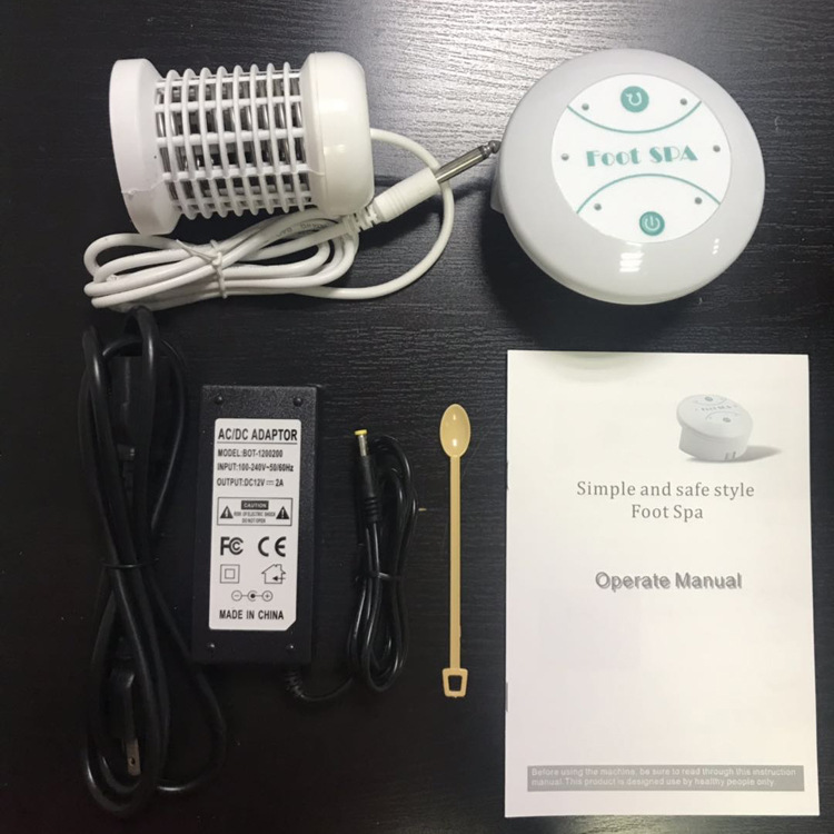 Amazon popular Detox pie spa Ion pie baño fuente potente fabricantes entrega de una sola pieza Blanco
