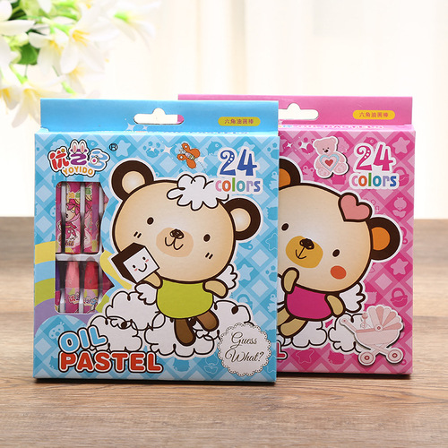 Factory direct sales paper box, affordable oil pastels, bright colors, non-toxic, environmentally friendly, children's art painting, silky smooth