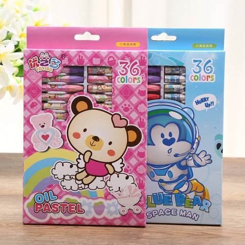 Factory direct sales paper box, affordable oil pastels, bright colors, non-toxic, environmentally friendly, children's art painting, silky smooth