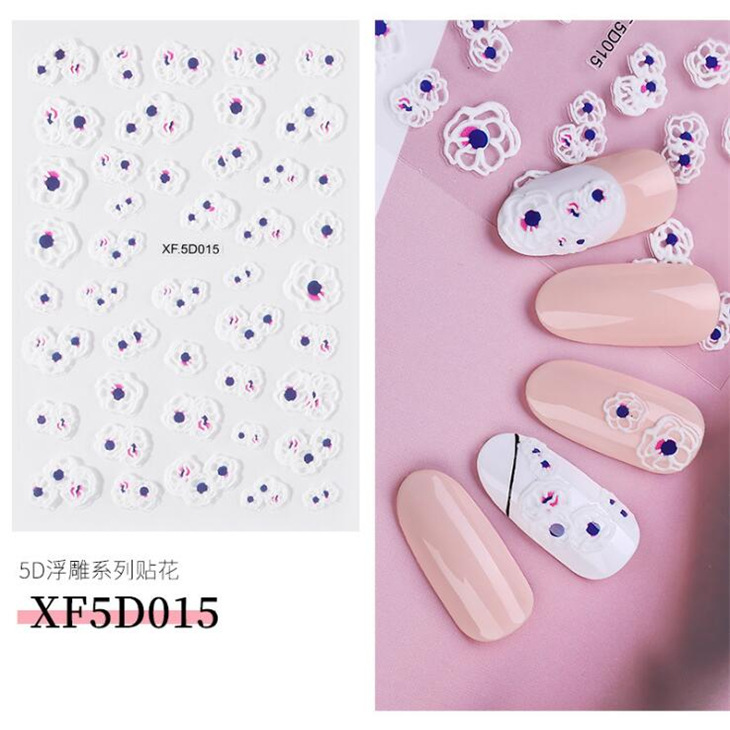 Especial transfronterizo para la protección del medio ambiente 5D serie de calcomanías de uñas pegatinas de uñas en relieve pegatinas de uñas calcomanías de uñas pegatinas de agua