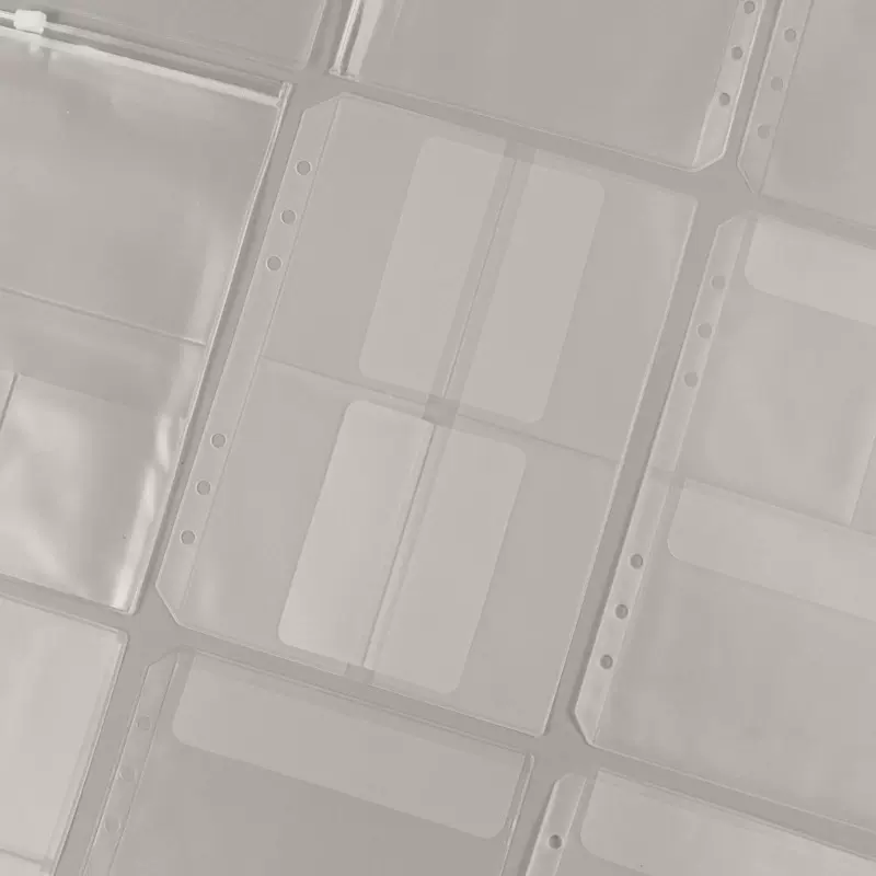 A5/A6活页贴纸收纳袋 手账内芯pvc分页袋 印章钢板刀模手收纳袋