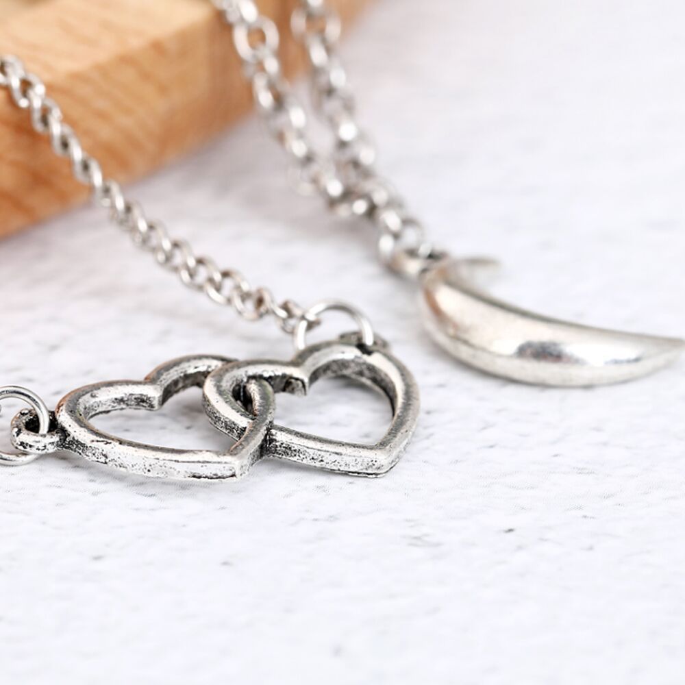 2022 Cross-Border Sun Heart Crescent Beach Silver Metal Chain Anklet for Women European and American Manufacturers in Stock Beach Style