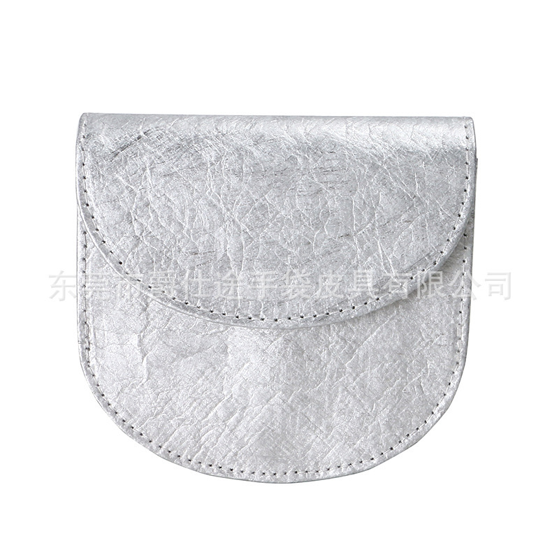 Designer Original Dupont Paper Coin Bag Silver Environmentally Friendly Tyvek Coin Purse Dupont Paper Foldableing Coin Purse