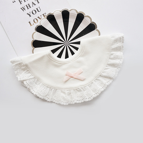 ins韩版新款婴儿棉质围嘴宝宝口水巾360造型围嘴假领男女童口水兜