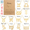 Zodiac signs, brand necklace, chain for key bag , cards, European style, wish, Amazon