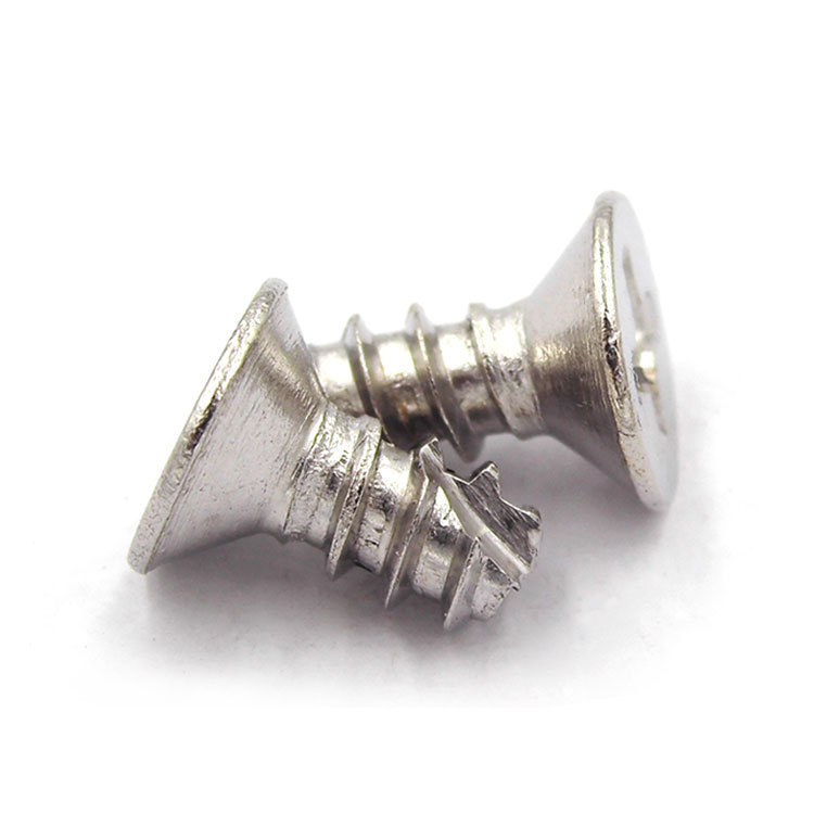 304不锈钢KT平头割尾螺丝 十字平头平尾自攻螺丝开槽自攻螺钉M3M4